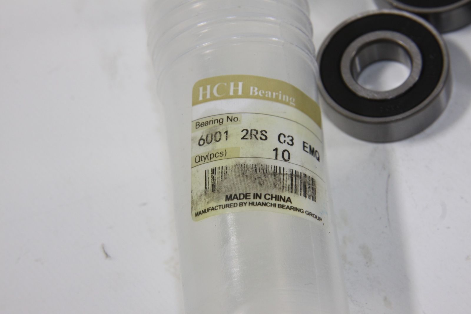 HCH 6001-2RS C3 EMQ Sealed Ball Bearings ABEC-3 12x28x8 6001RS 10 pc.