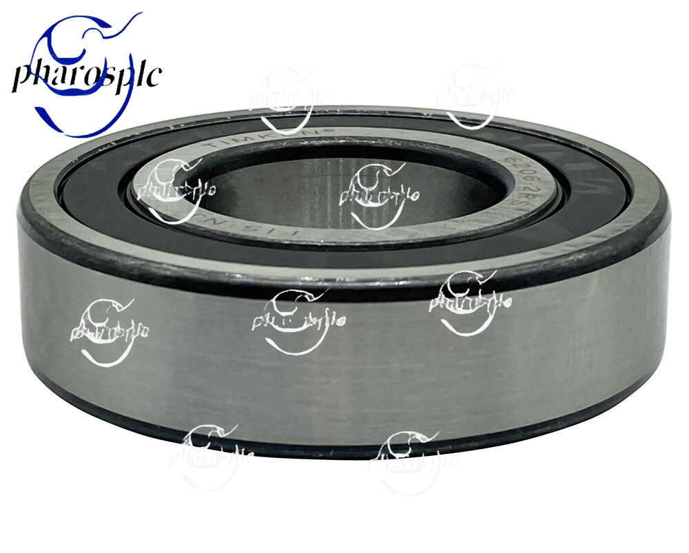 (2PACK) TIMKEN 6206-2RS 30X62X16MM Double Rubber Seal Bearings USA Brand