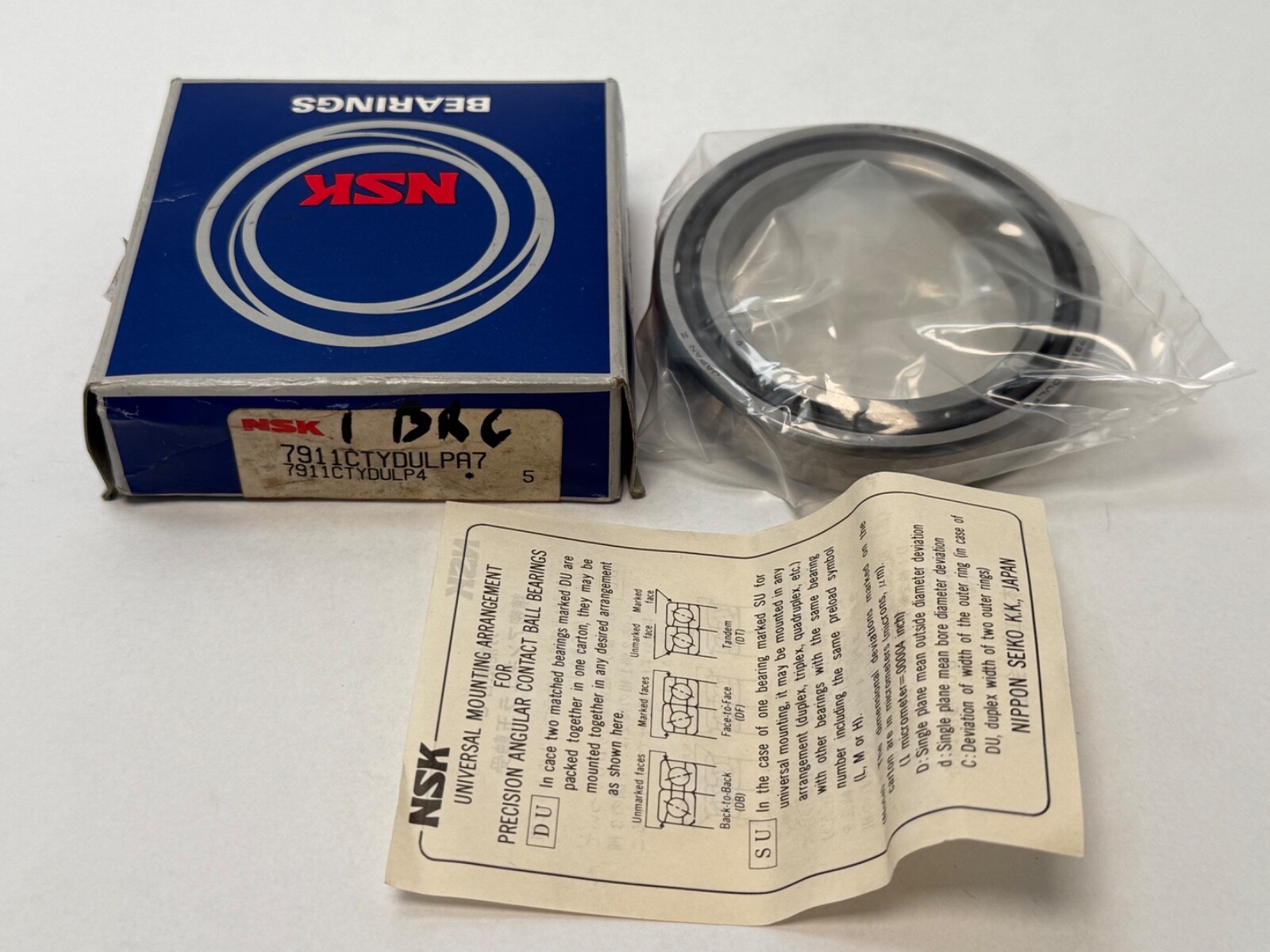 NSK 7911CTYDULP4 Bearing 71911 7911-C-TY-DUL-P4 55x80x13 mm