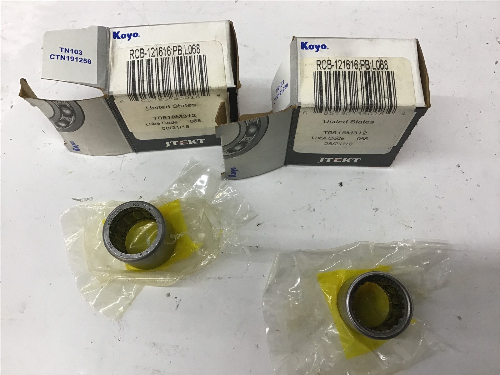 Koyo RCB-121616 PB L086 3/4″ Bore Needle Bearing Lot Of 2