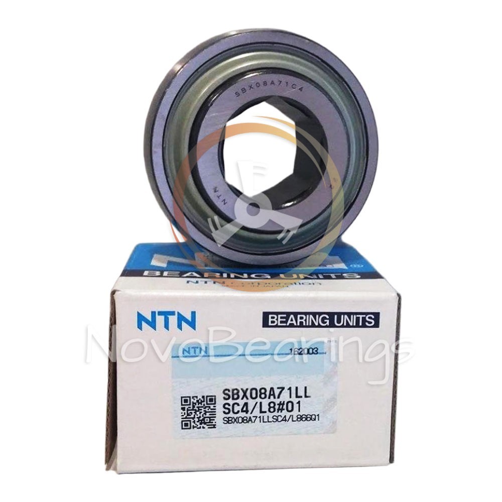 NTN SBX08A71LLSC4 Single Row Insert Ball Bearing Hex bore 31,75x80x36,513 mm