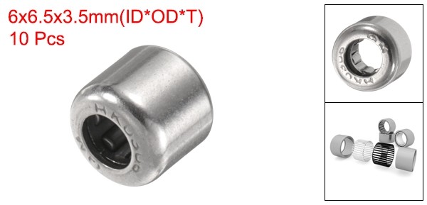10Pcs HK0306 Needle Roller Bearings 3.5×6.5x6mm Chrome Steel Bearing