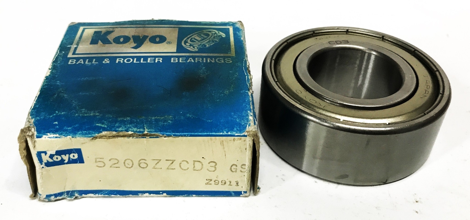Koyo Metal Shielded Double Row Ball Bearing 5206ZZCD3 NOS