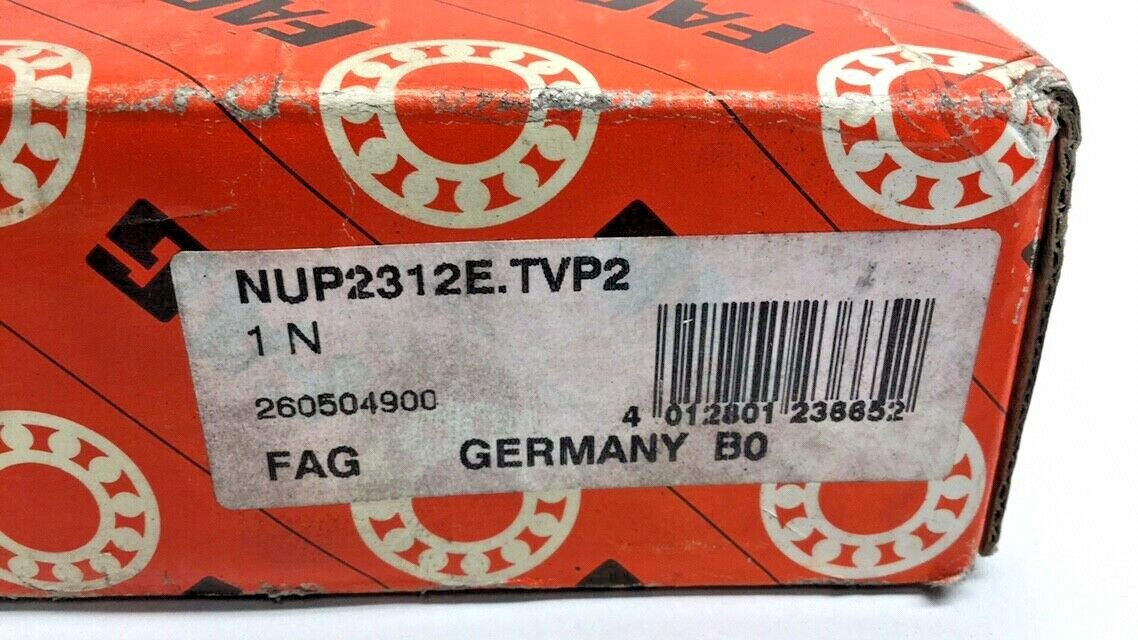 Fag NUP2312-E-TVP2 Cylindrical Roller Bearing 60 IDx 130 ODx 46 mm NUP2312E-TVP2