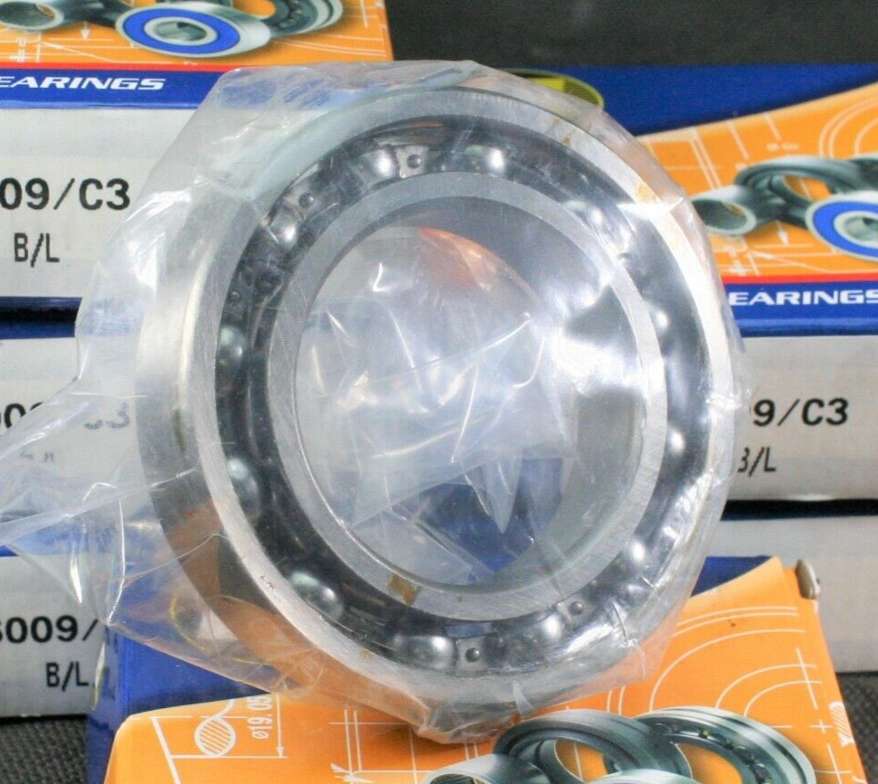 One (1) BL Bearings Limited 6009 /C3 Deep Groove Bearing 45MM Bore China NEW