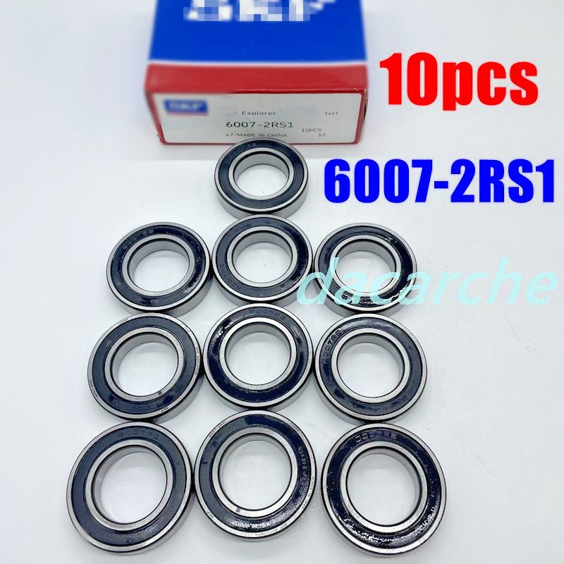 10pcs For 6007 2RS1 Rubber Sealed Deep Groove Ball Bearing 35x62x14mm 6007RS