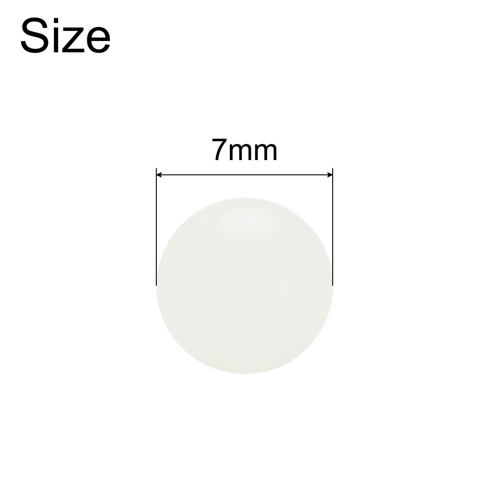 100Pcs 7mm G2 Precision Nylon Bearing Balls White Polishing Solid Ball