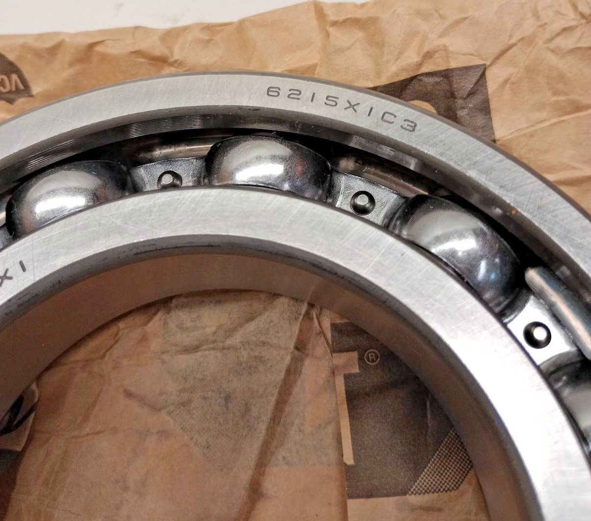 Cat 8B8439 Ball Bearing Open 75 ID x 130 OD x 25mm width NTN 6215X1C3