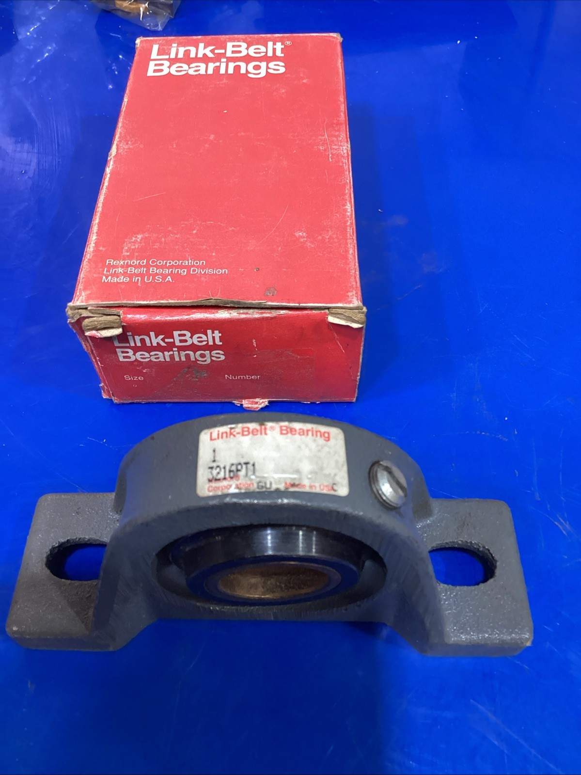 Link Belt 3216PT1 Pillow Block Plain Sleeve Bearing, Two-Bolt Base, 1″ Bore