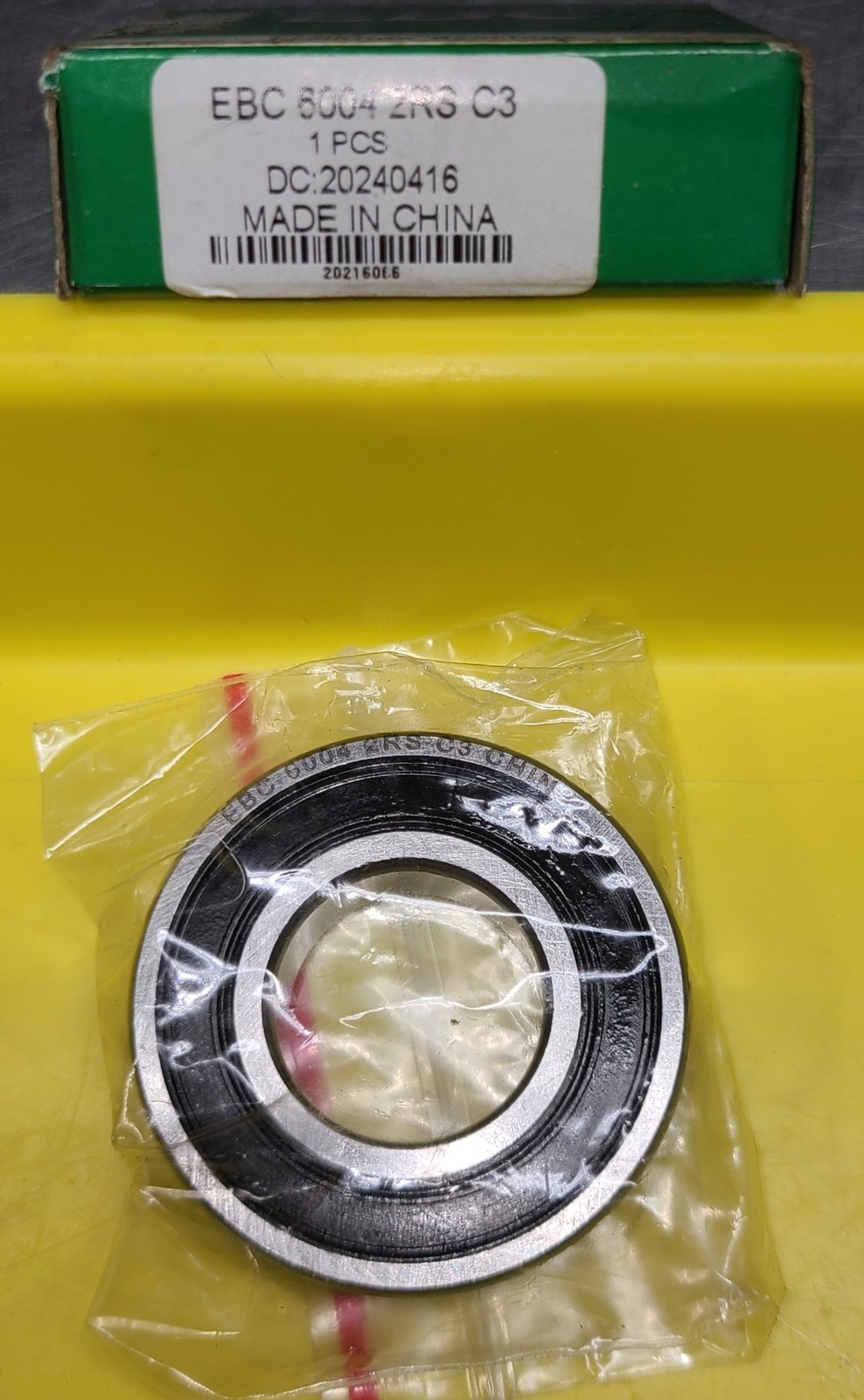 EBC 6004 2RS C3 Ball Bearing, 20 mm ID, 42 mm OD, 12 mm Width