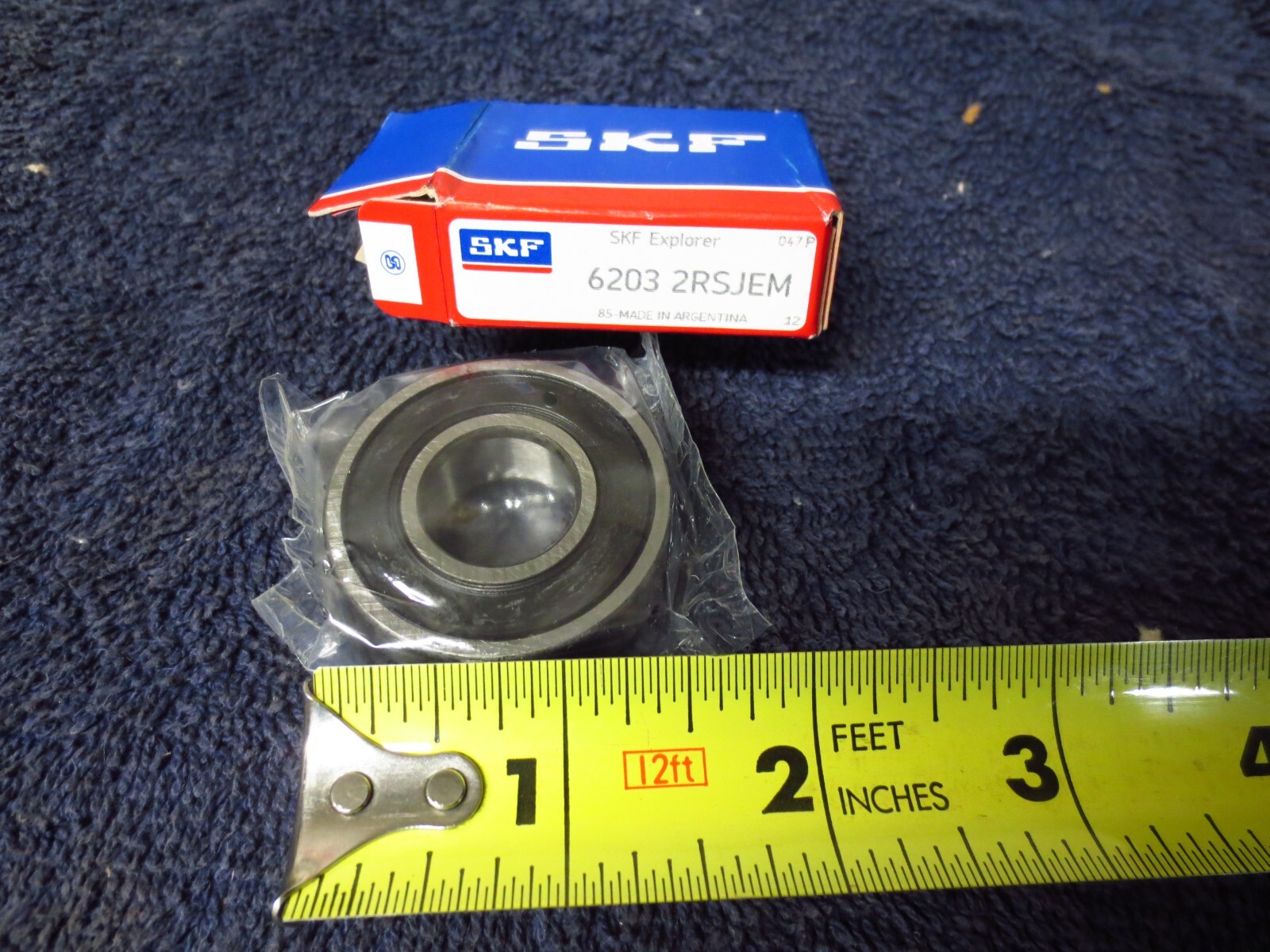 Lot of 2 6203-2RS SKF Brand Rubber Seal Ball Bearing 17x40x12 sealed