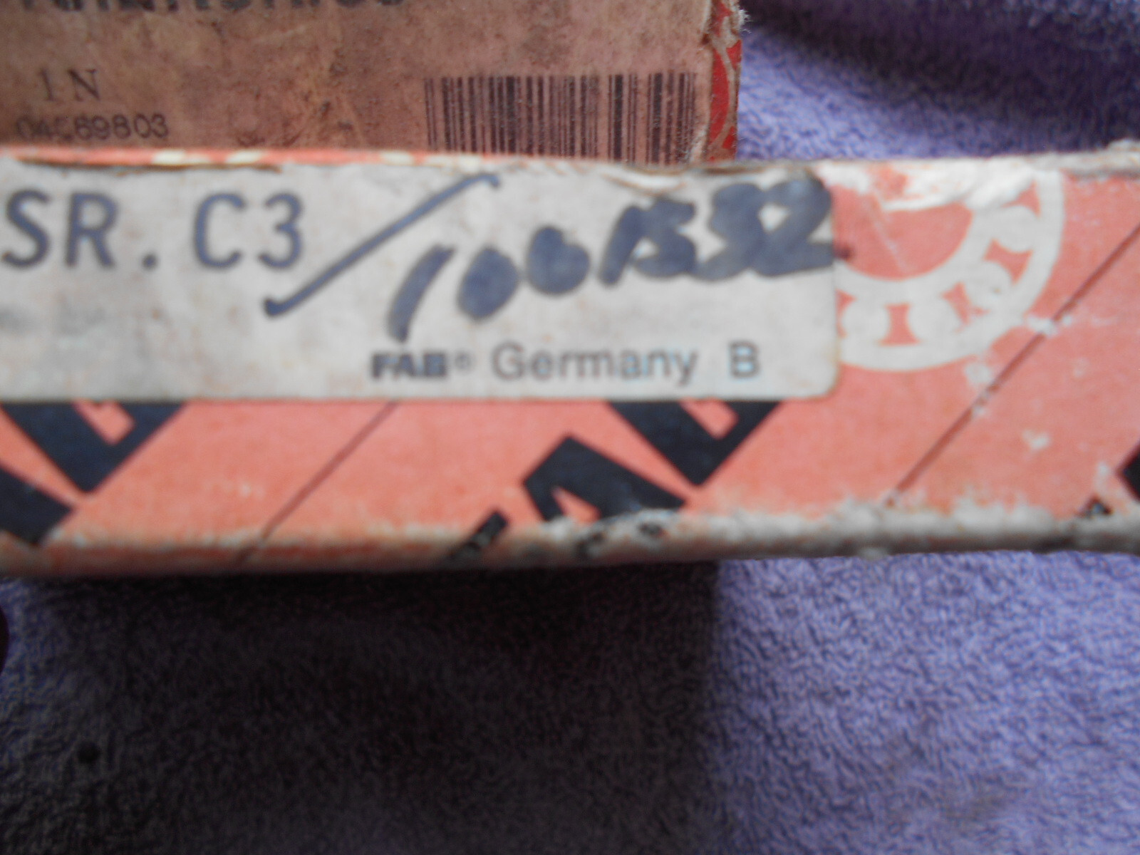 Fag Germany 6020 6213 2RSR. C3 Deep Groove Ball Bearing Lot of 2 New Old Stock