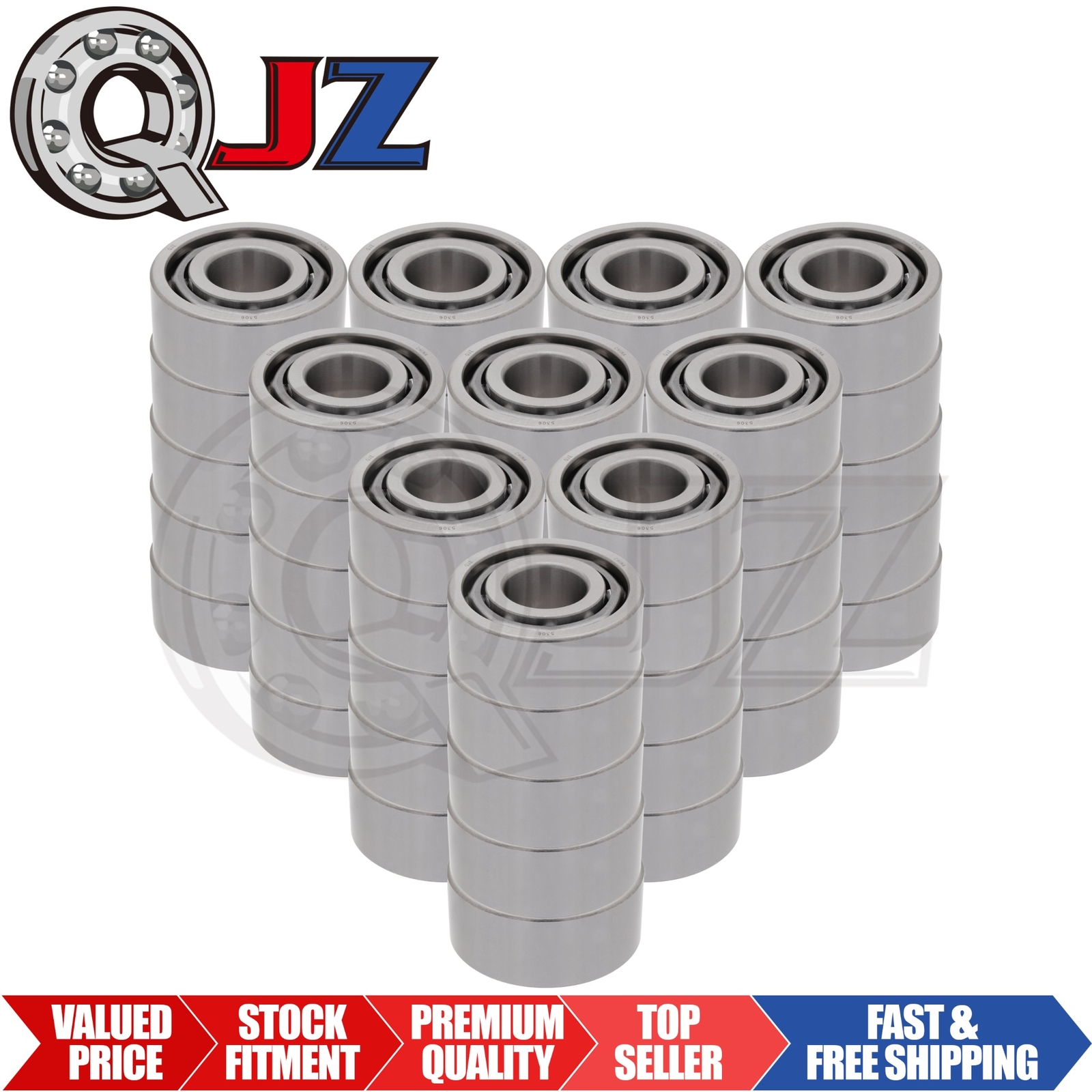 [Qty.50] 5306-OPEN Angular Contact Ball Bearing [30mm Bore x 72mm OD x 30.2mm W]