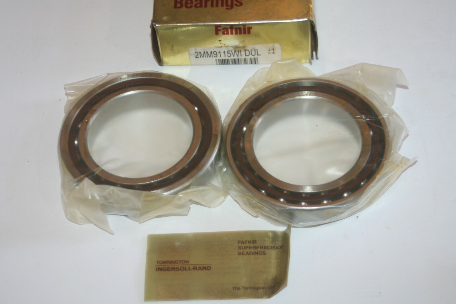 (Set of 2) FAFNIR 2MM9115WI DUL Super Precision Angular Contact Bearings * NEW *