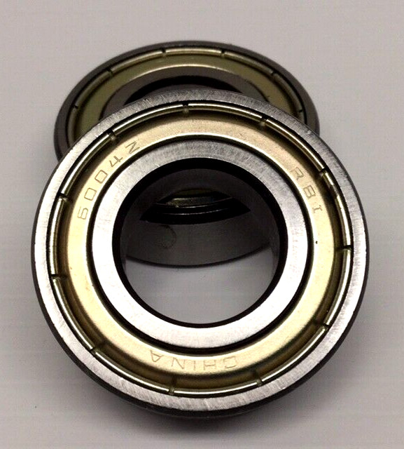 RBI 6004ZZ Ball Bearing 20mm ID 42mm OD 12mm Width Double Shielded (Pack Of 2)