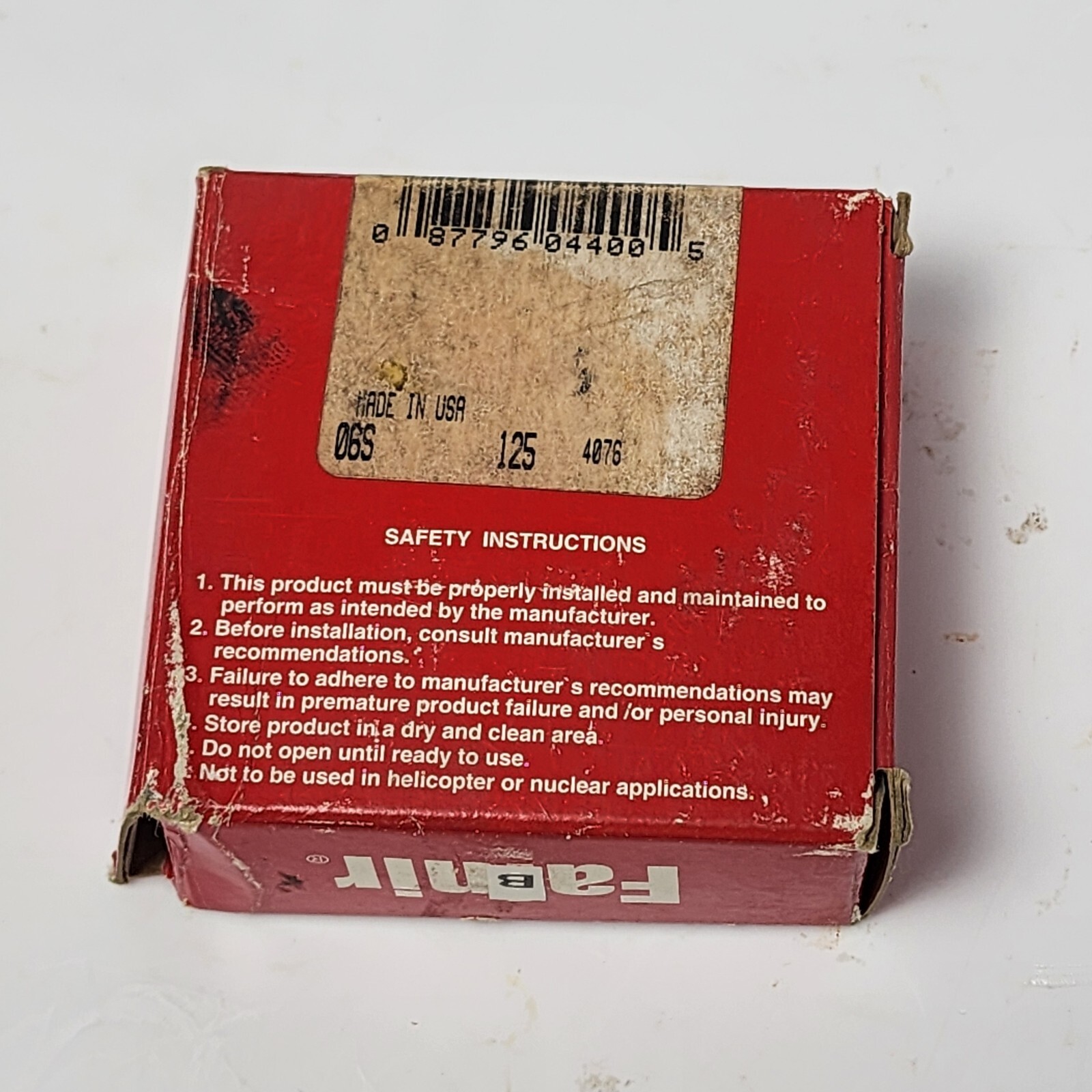 Timken Fafnir 7207WN SU Angular Contact Bearing Made in USA (Rust On O.D.)