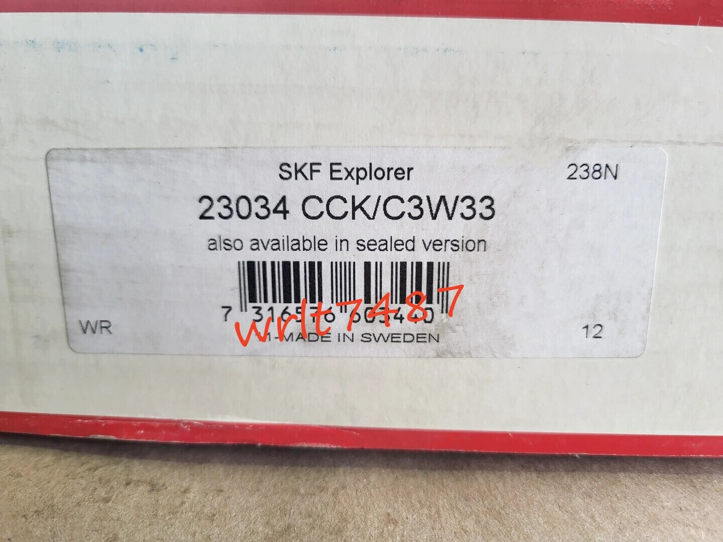 1PC SKF 23034 CCK/C3W33 spherical roller bearing