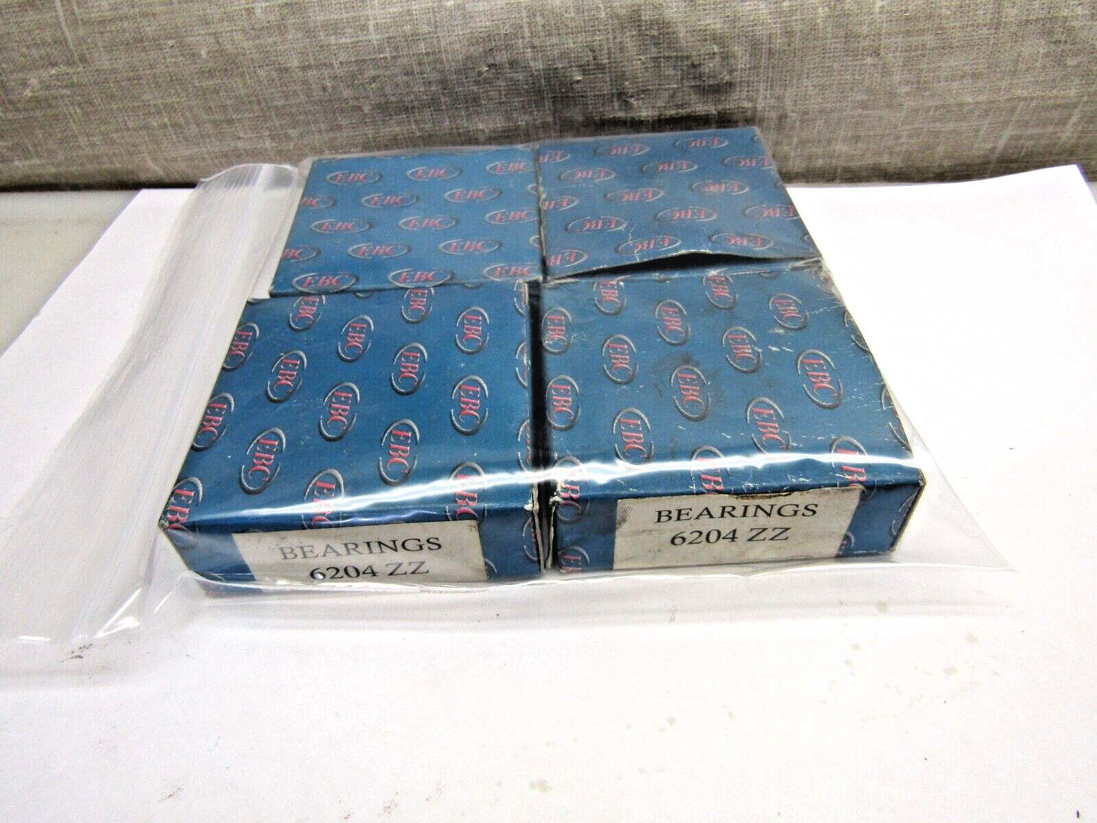 (Lot of 4) EBC 6204-ZZ 20mm x 47mm x 14mm Metal Shielded Bearing