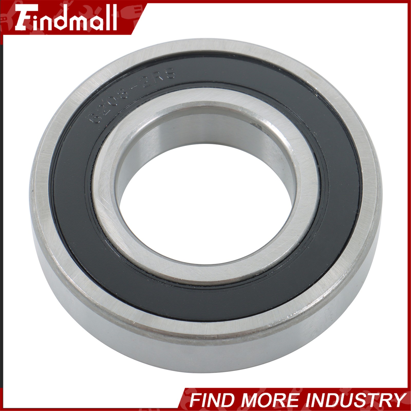 Findmall 6208-2RS Deep Groove Bearings 4pcs 40mm x80mm x18mm Rubber Sealed