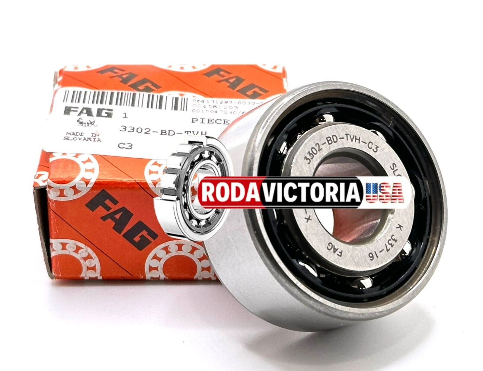 FAG 3302 BD TVH ANGULAR CONTACT BALL BEARING, OPEN, NO SEALS 15x42x19mm
