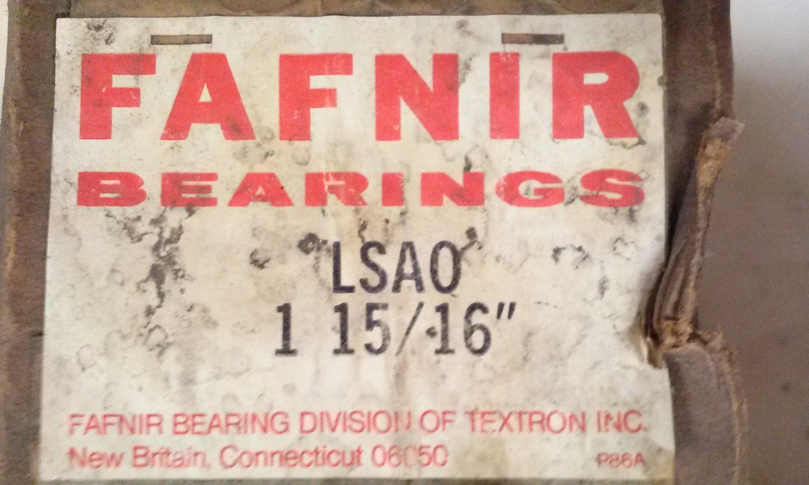 Fafnir LSAO 1-15/16 2 bolt pillow block w/collar, USA