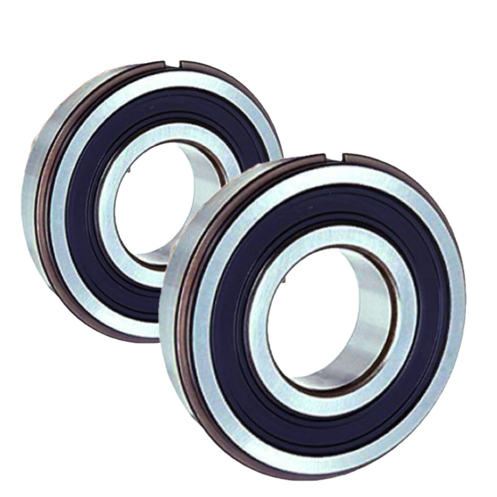 2-Pack 6208-2RS EMQ NR Premium Ball Bearing ABEC3 40 x 80 x 18 mm With Snap Ring