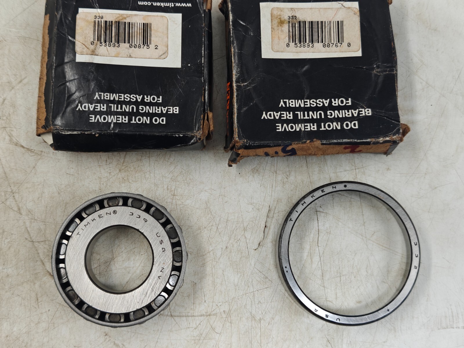 339/332 Timken Tapered Roller Bearing Cone&Cup Timken 339 – 332 USA 1.3780 in ID