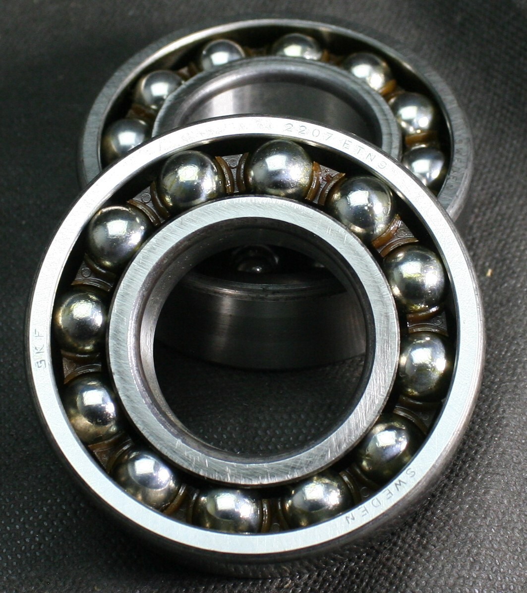 Two (2) SKF 2207 ETN9 Self Aligning Bearing 35 MM ID USA
