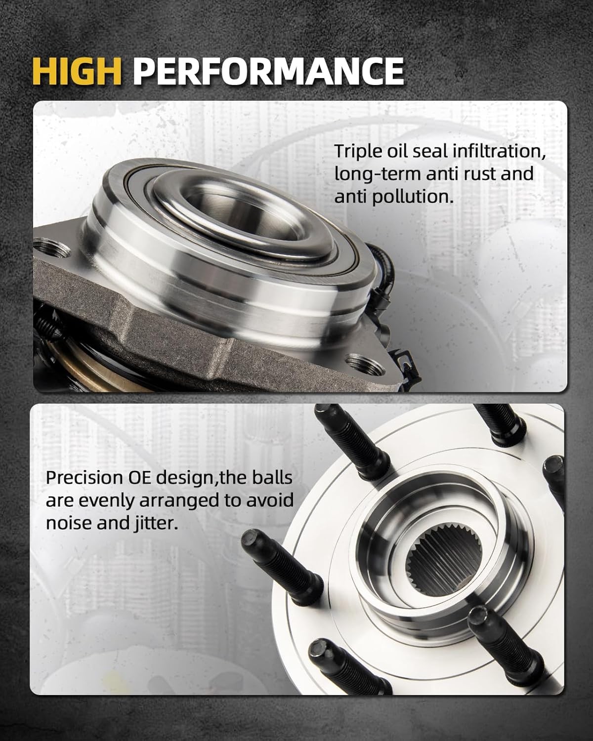 513308 2pcs Front Wheel Bearing Hub Assembly Compatible with Nissan Versa 200…