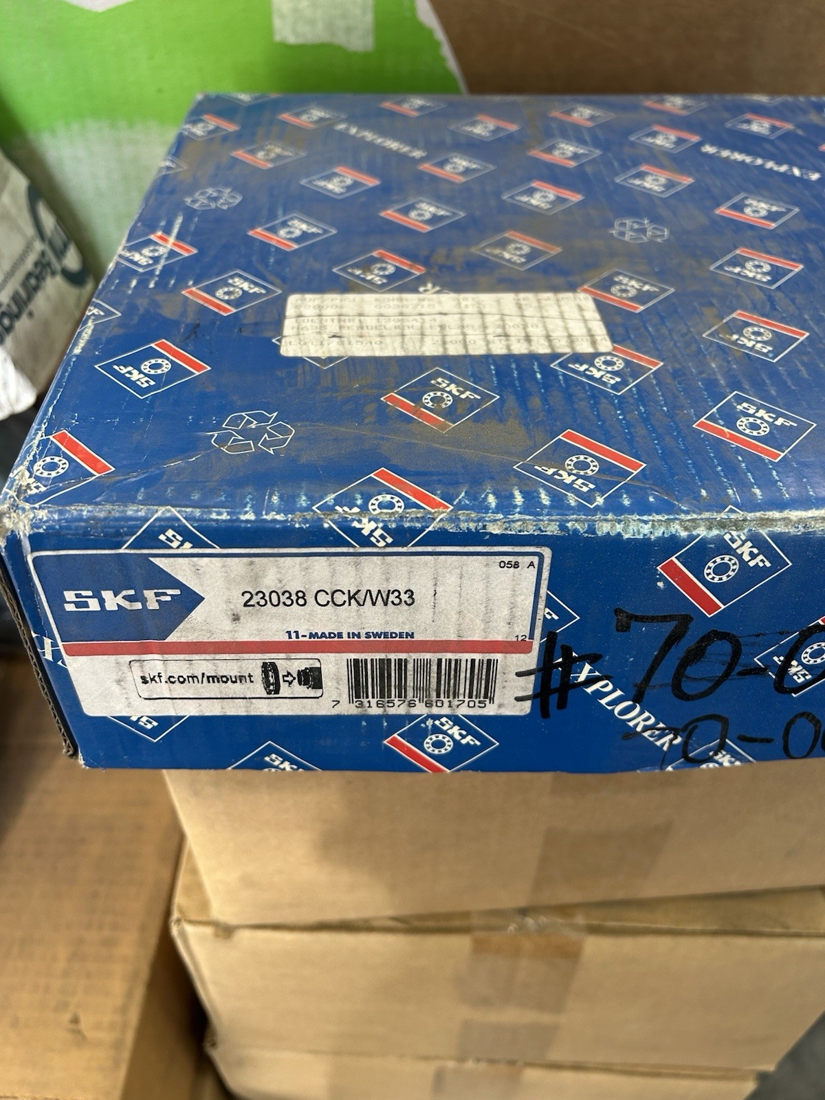 23038 CCKW33 SKF 190,00 x 290,00 x 75,00 mm SPHERICAL ROLLER B3