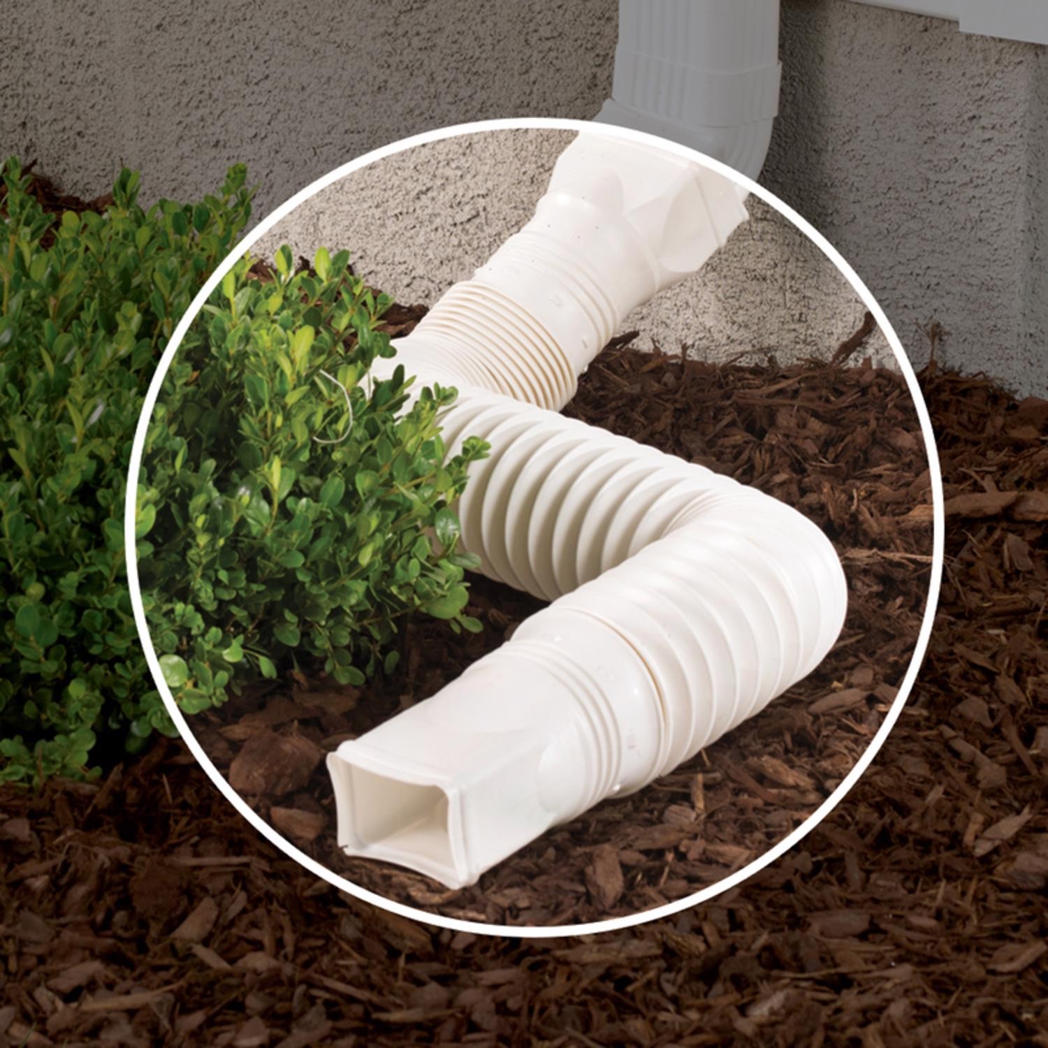 Amerimax 85010 Rigid Corrugated Downspout Extension 4.5 H x 4.5 W x 55 L in.