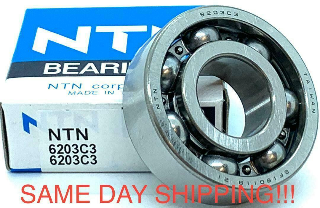NTN 6203 C3 DEEP GROOVE BALL BEARING, OPEN, NO SEALS 17x40x12 mm