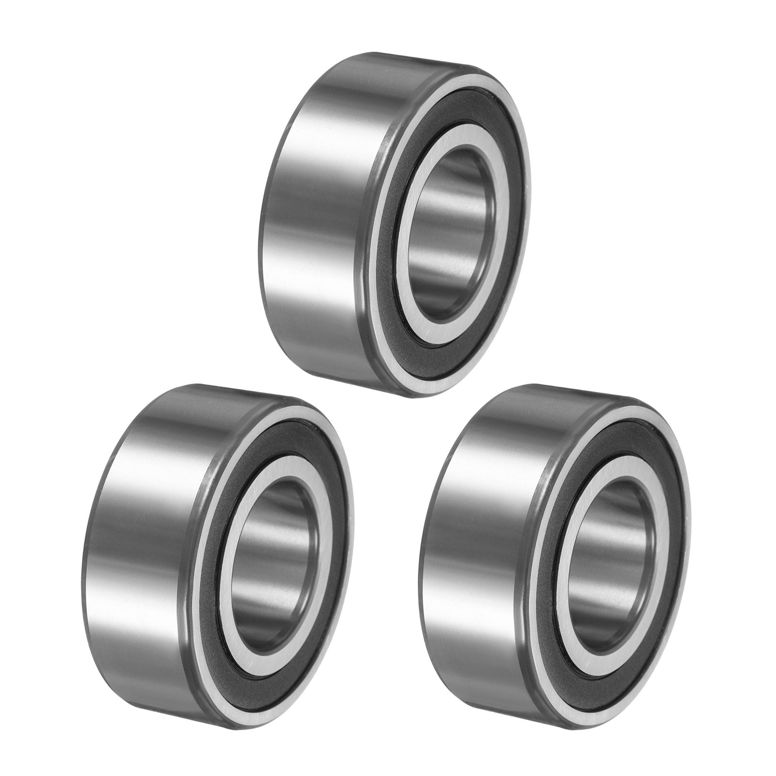 3Pcs 3207-2RS/5207-2RS 35x72x27mm Sealed Angular Contact Ball Bearing