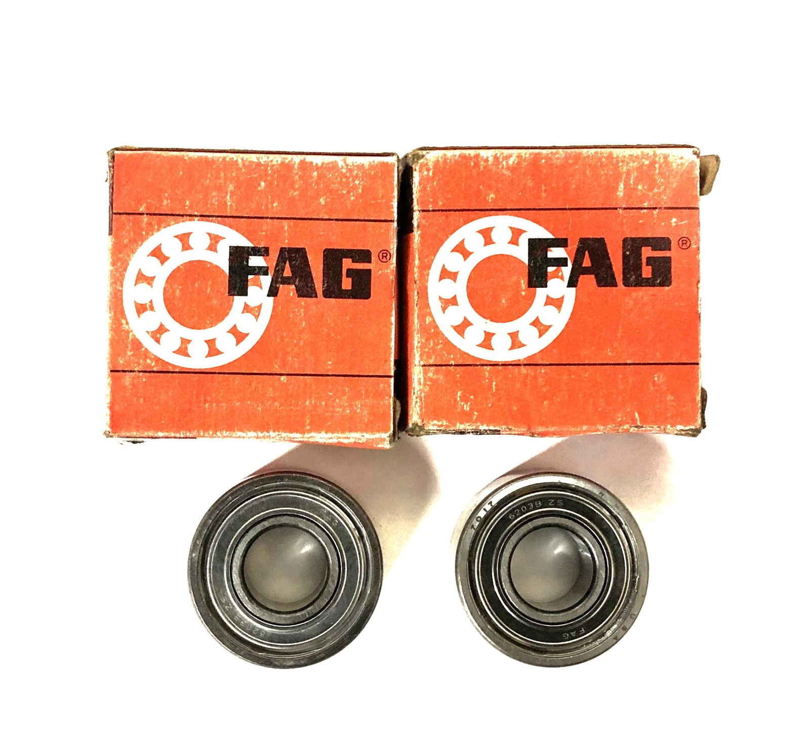 FAG Single Row Ball Bearing 7017RSZ (6203B ZS) [Lot of 2] NOS