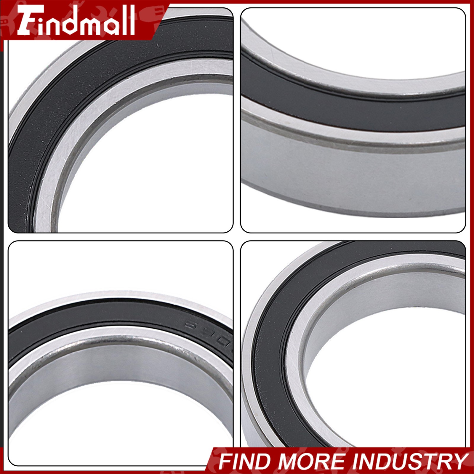 Findmall 6908-2RS Deep Groove Bearings 10pcs 40x62x12mm Rubber Sealed Set