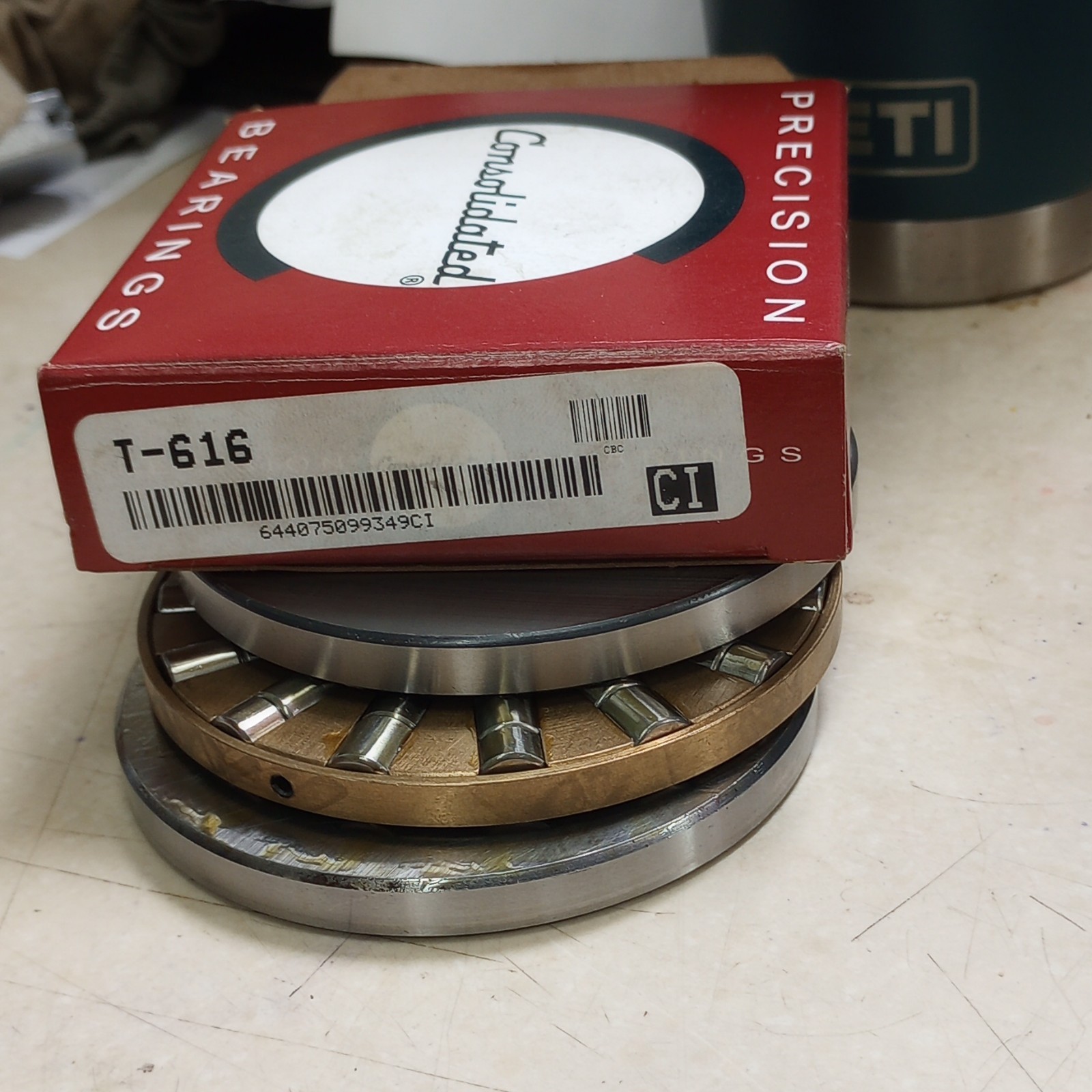 Consolidated Bearings T-616 Tapered Roller Bearing Steel 3-1/16 x 5-3/16