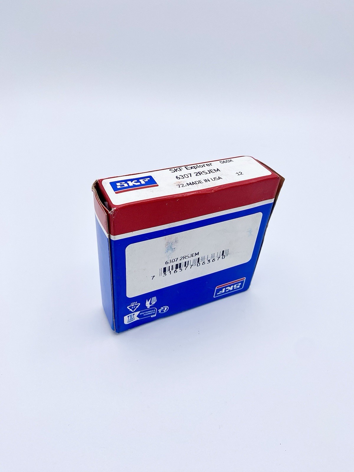 SKF Explorer 6307 2RSJEM Deep Groove Ball Bearing, Ships from South Carolina