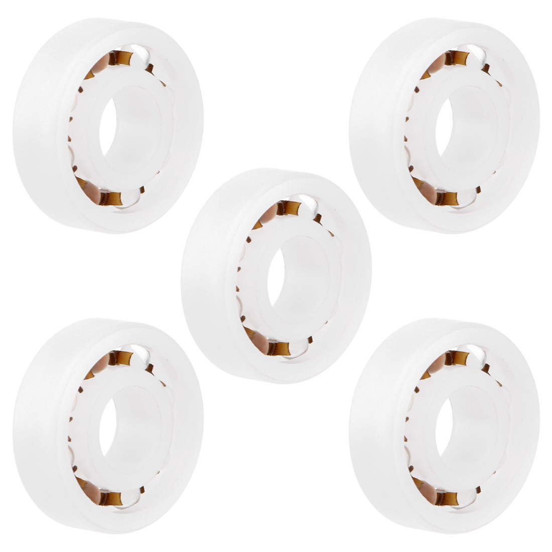 695 POM Plastic Bearings 5x13x4mm Glass Ball Nylon Cage 5pcs