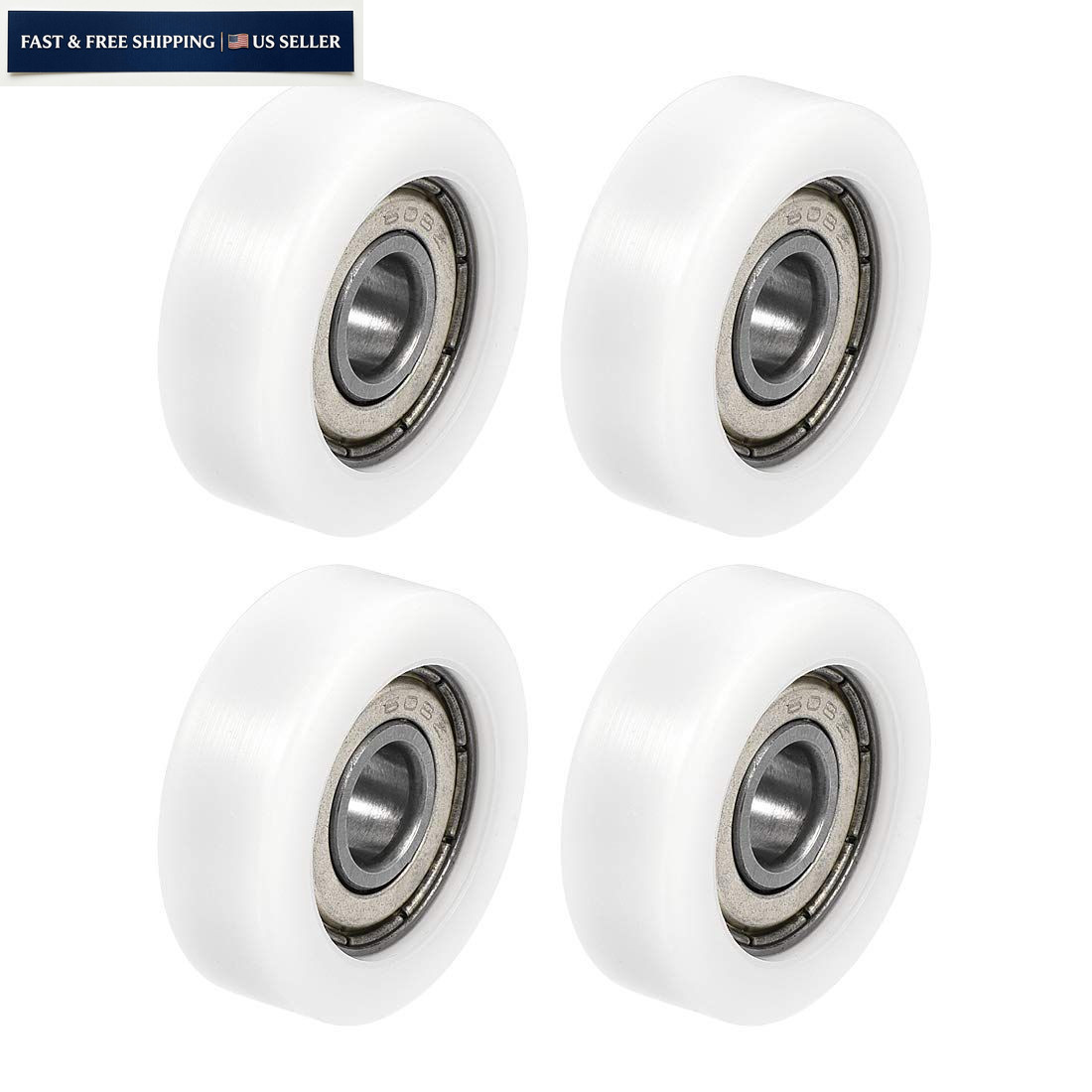 uxcell 608ZZ Ball Bearing Guide Pulley Roller Round Wheel 8x30x10mm