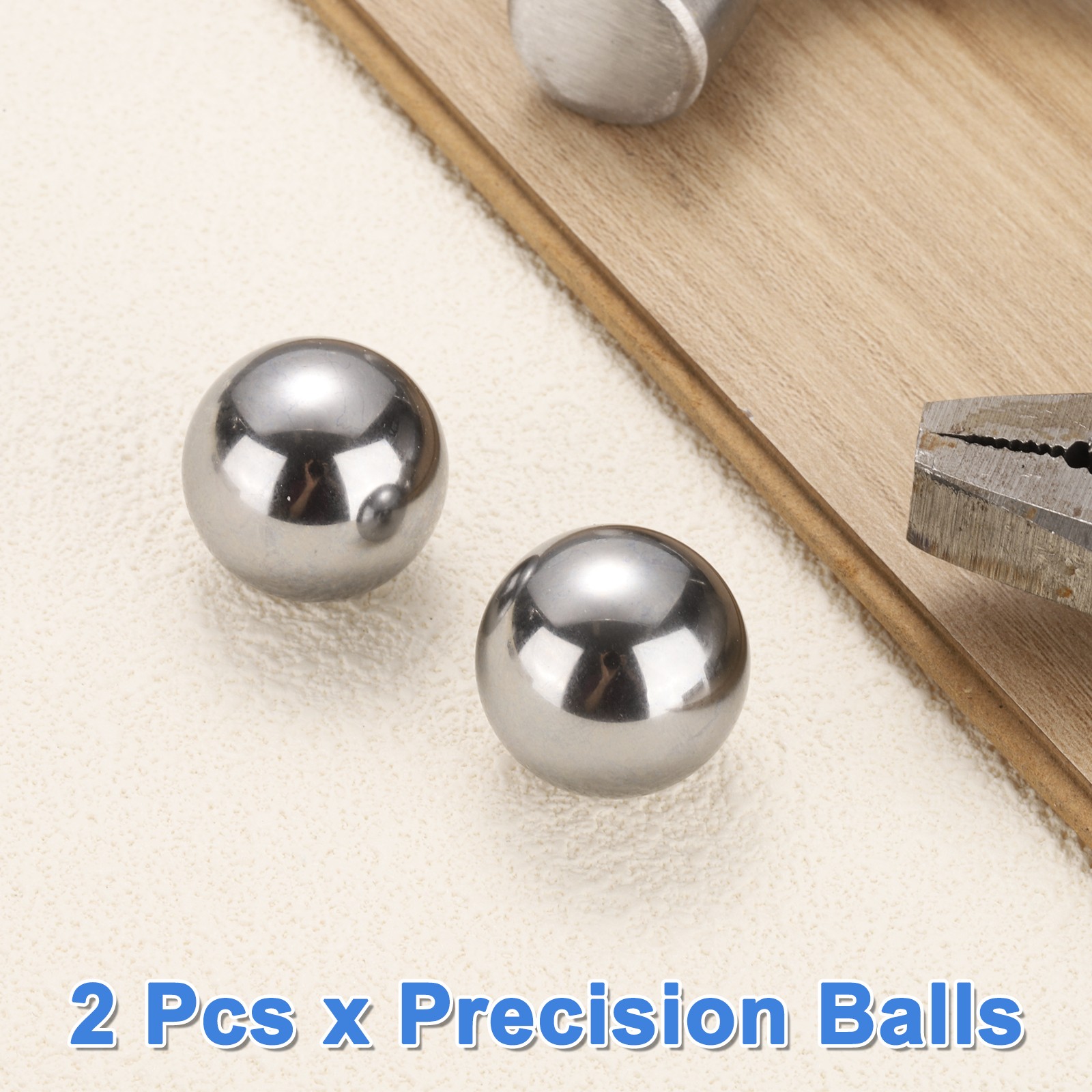 2 Pcs Precision Balls 1″ Diameter G25 Solid Chrome Steel Bearing Balls