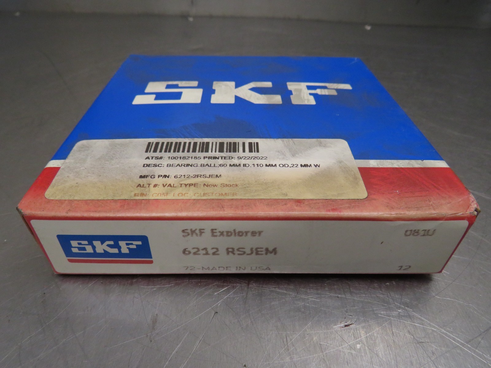 SKF 6212RSJEM Bearing