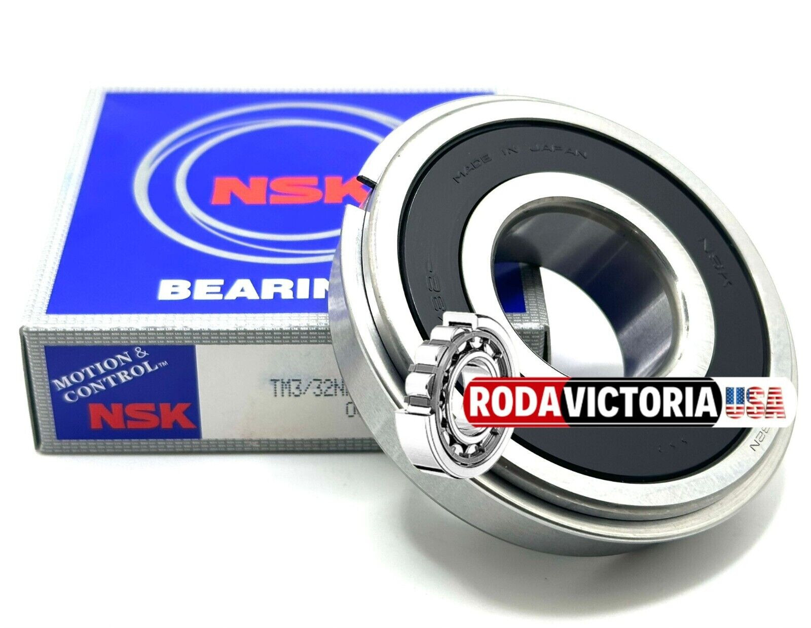 NSK JAPAN 63/32 NR BALL BEARING, RUBBER SEALED + SNAP RING 32x75x20mm