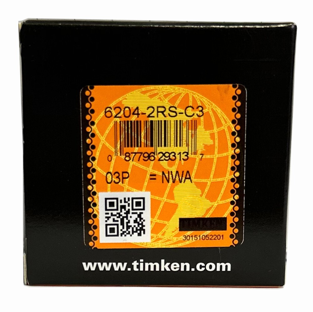 New 2 Pack 6204-2RSC3 TIMKEN 20X47X14MM Clearance Double Rubber Sealed Bearings