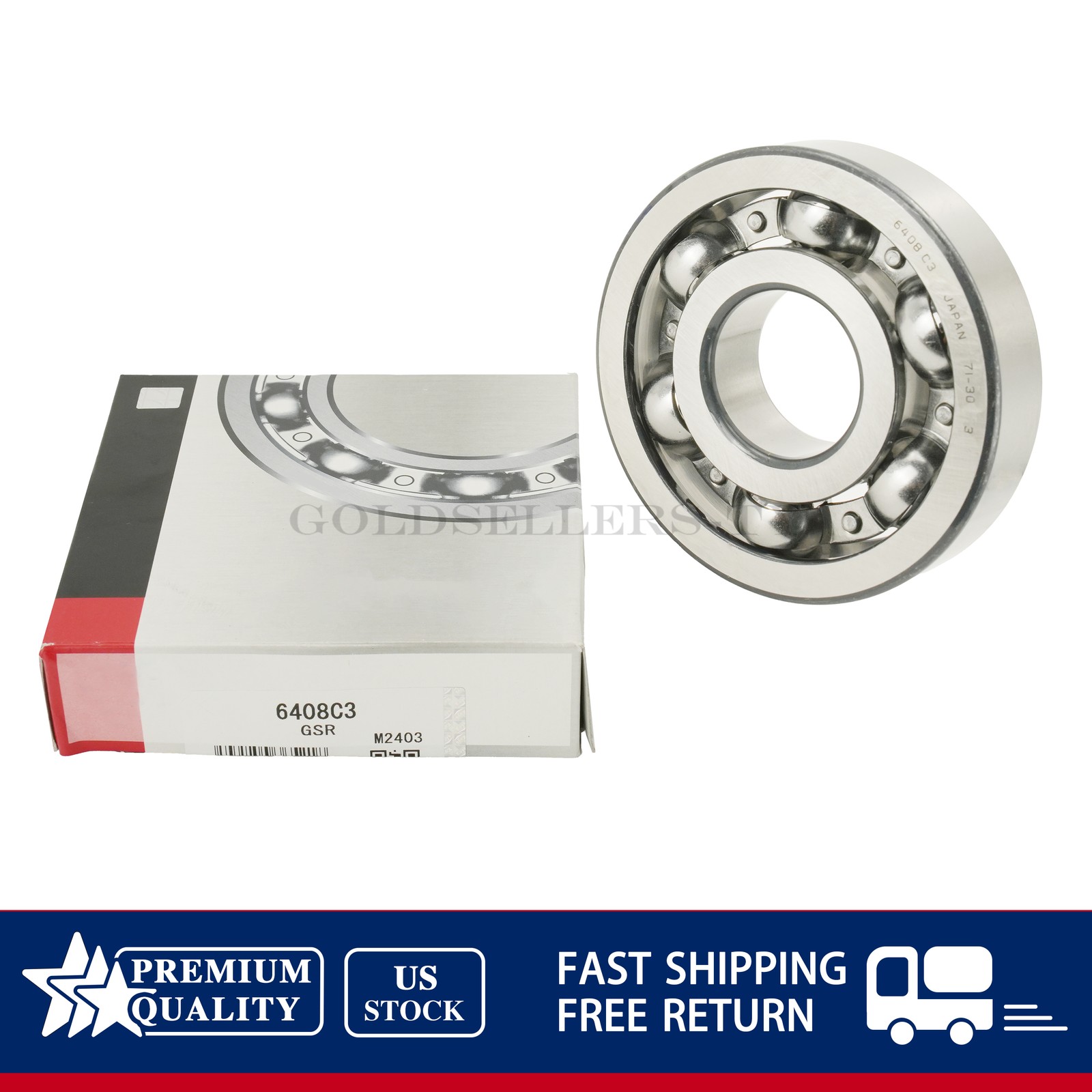 NEW For KOYO Deep Groove Ball Bearing 6408 C3 Open Type No Seals 40x110x27 mm US