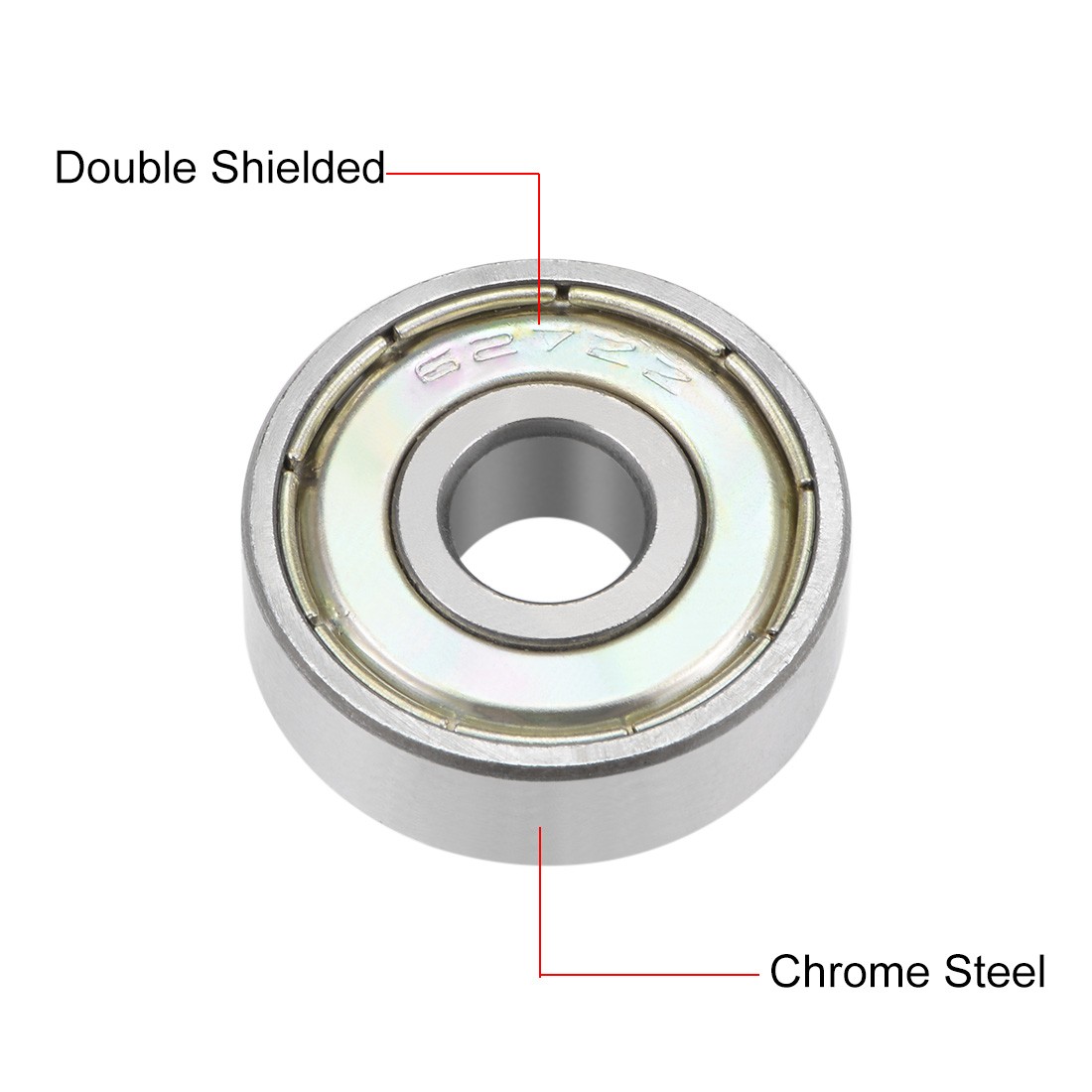 627ZZ Ball Bearing 7x22x7mm Double Shielded ABEC-1 Bearings 2pcs