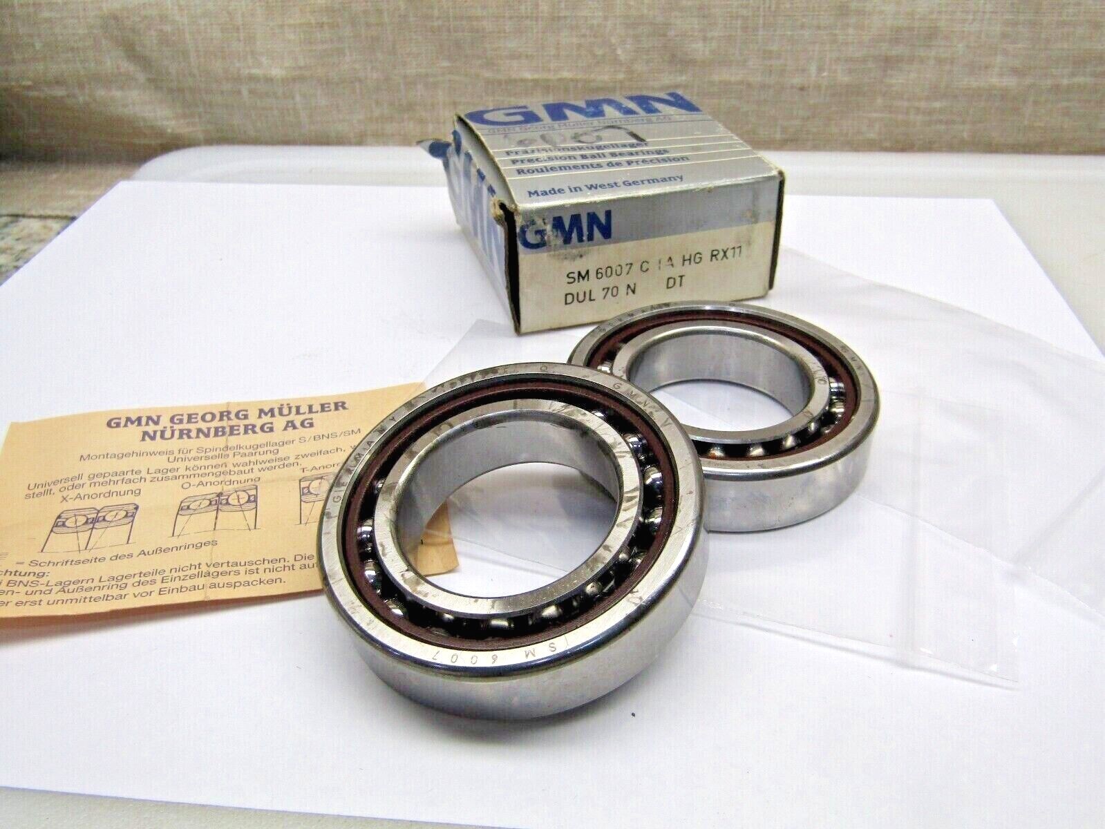 GMN SM6007 CTA HGRX11 DUL 70N Matched Set of 2 Super Precision Bearing