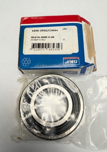 SKF 6206-2RS1/C3W64 Single Row Ball Bearing, 30mm Bore, 62mm OD