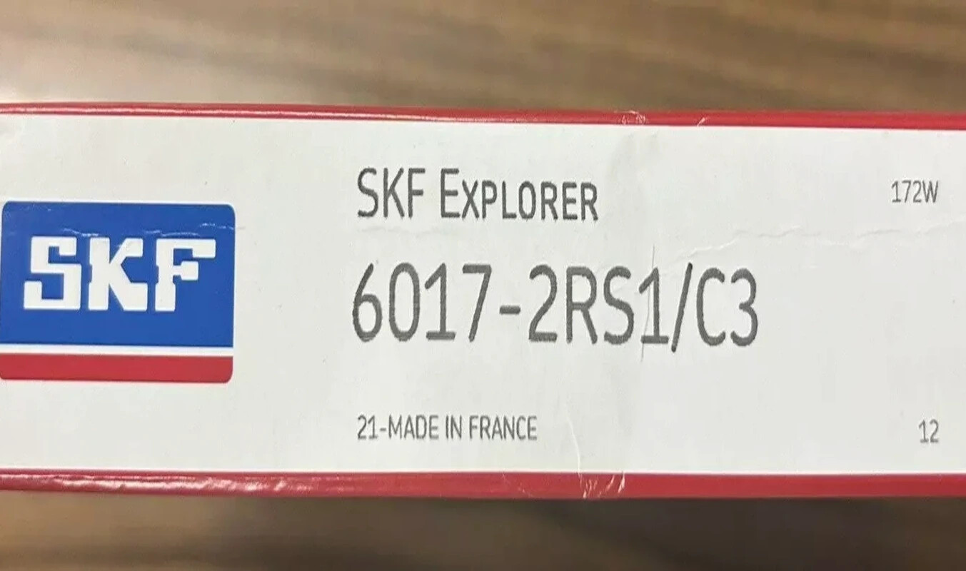 1PC SKF 6017-2RS1/C3 single row deep groove ball bearing