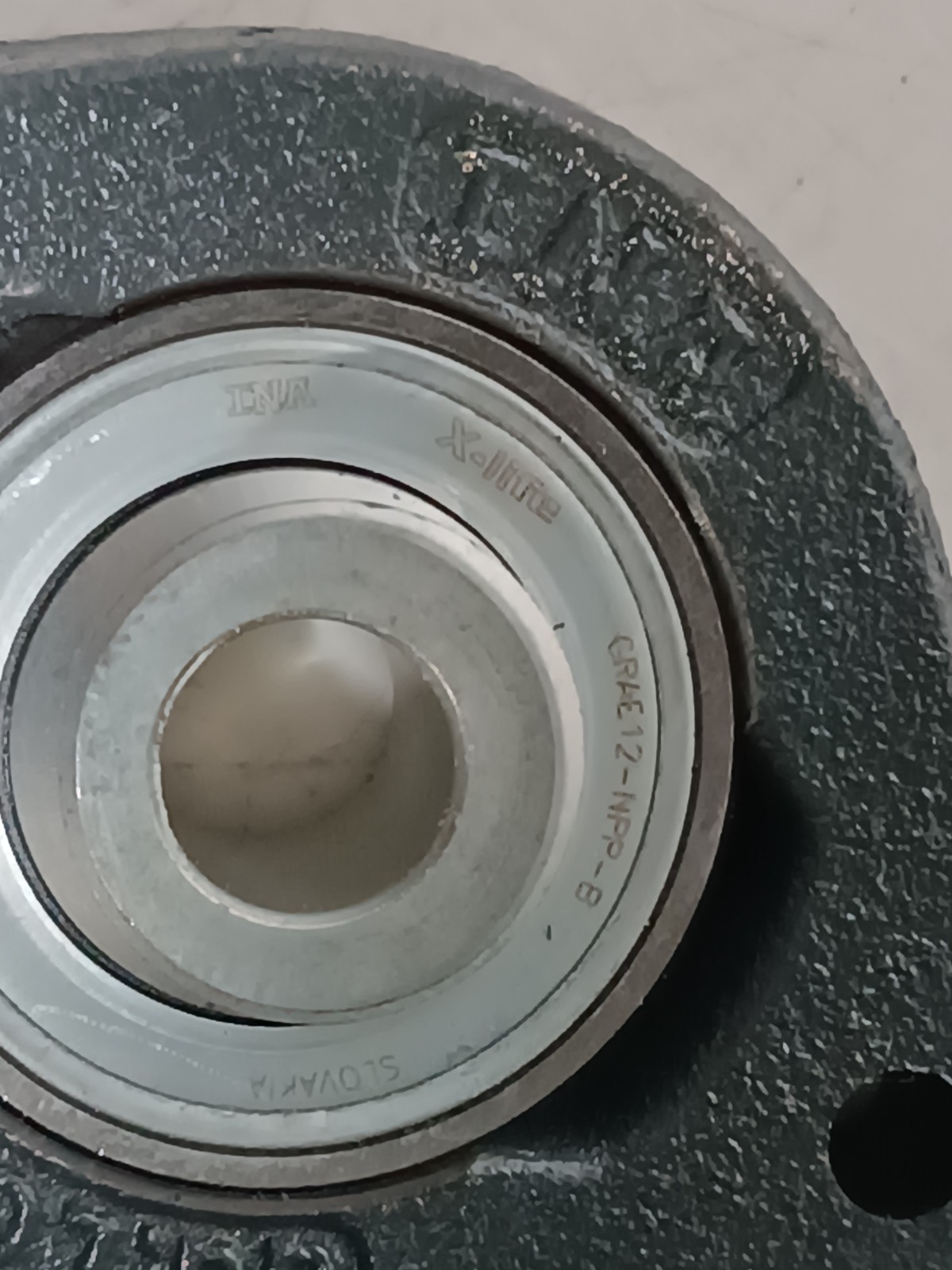 INA GLCTE12 Two-bolt Flanged Bearing, Bore: 12mm, Oval Cast Iron Housing