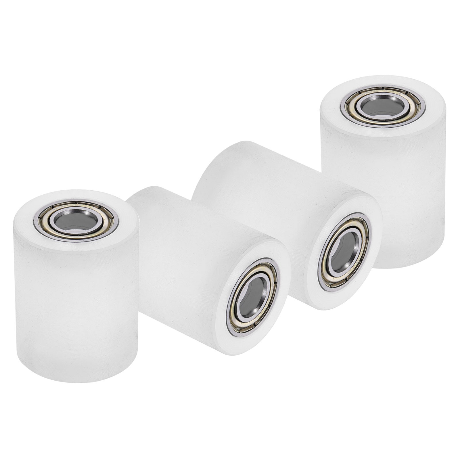 4Pcs Plastic Roller Wheel with Bearings, 3/8″x1-1/4″x1-37/64″ Bearing Pulley